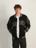 CROOKS & CASTLES VARSITY JACKET - BLACK sold by Boathouse