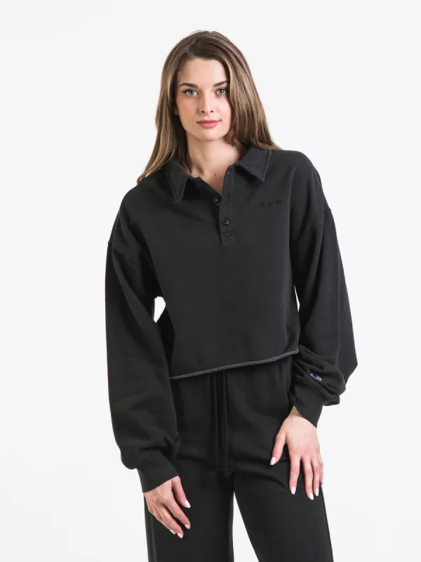 CHAMPION LIGHTWEIGHT FLEECE CROPPED POLO - CLEARANCE made by Boathouse