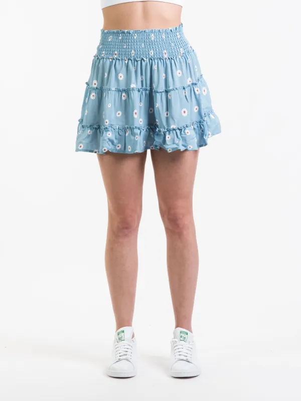 HARLOW SHIRRED TIERED PRINT SKIRT - CLEARANCE sold by Boathouse