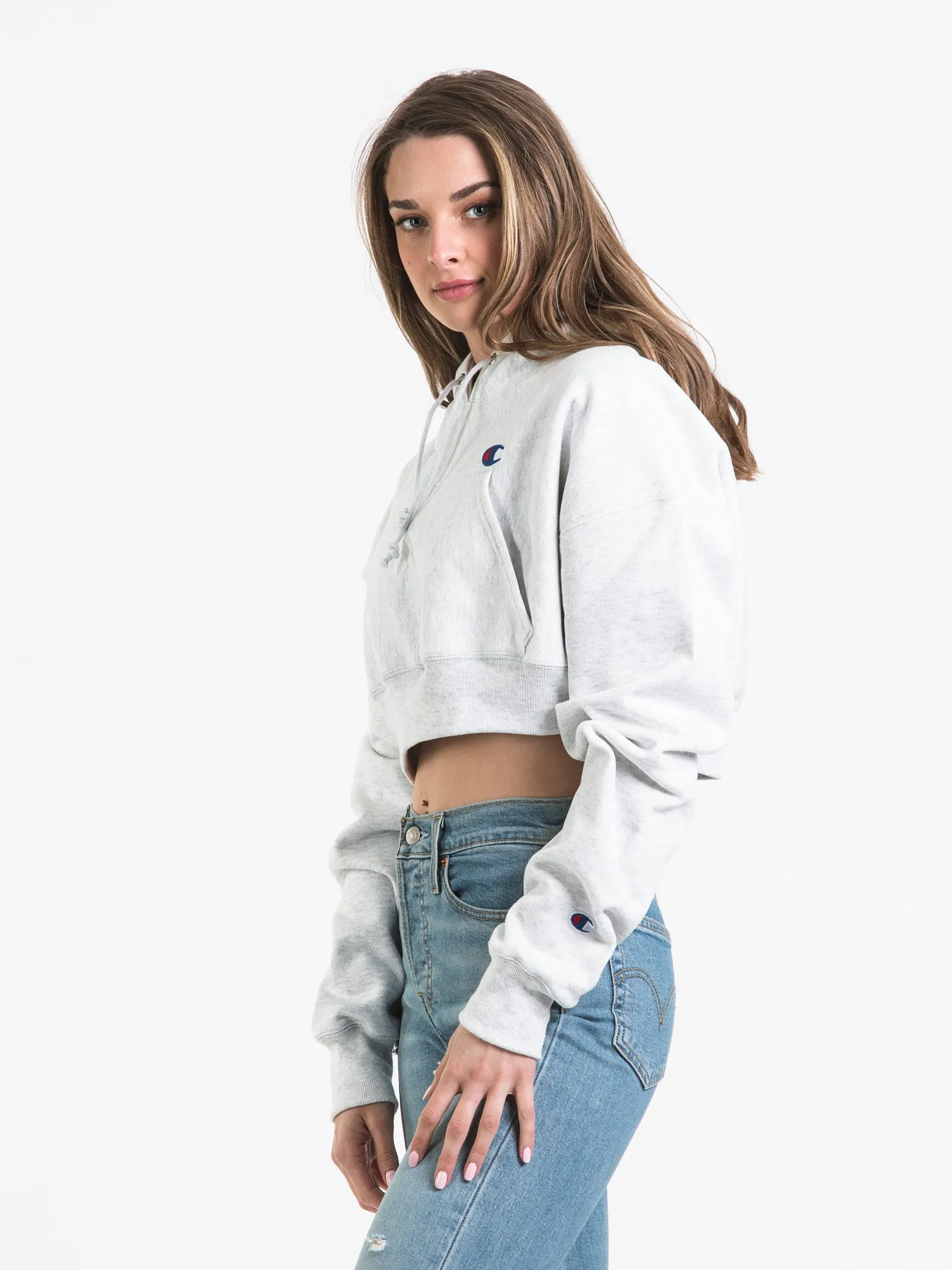CHAMPION REVERSE WEAVE CROPPED PULL OVER HOODIE - CLEARANCE sold by Boathouse product image thumbnail 3