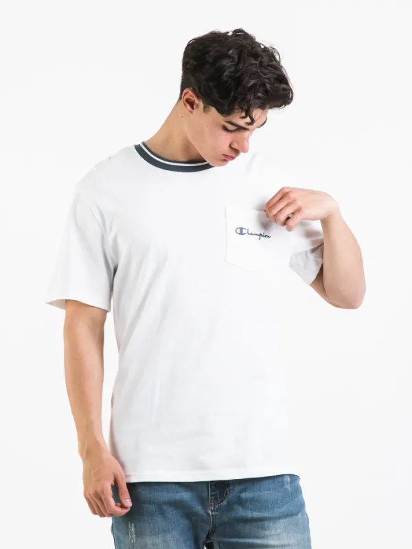CHAMPION TIPPED COLLAR SHORT SLEEVE POCKET T-SHIRT - CLEARANCE sold by Boathouse