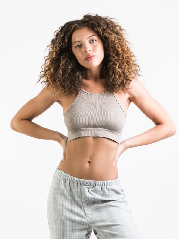 HARLOW HIGH NECK RIB BRALETTE - CLEARANCE sold by Boathouse