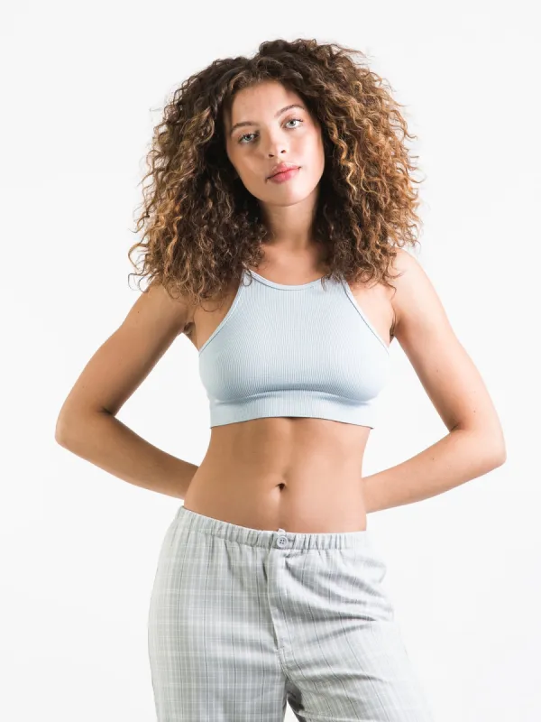 HARLOW HIGH NECK RIB BRALETTE - CLEARANCE sold by Boathouse