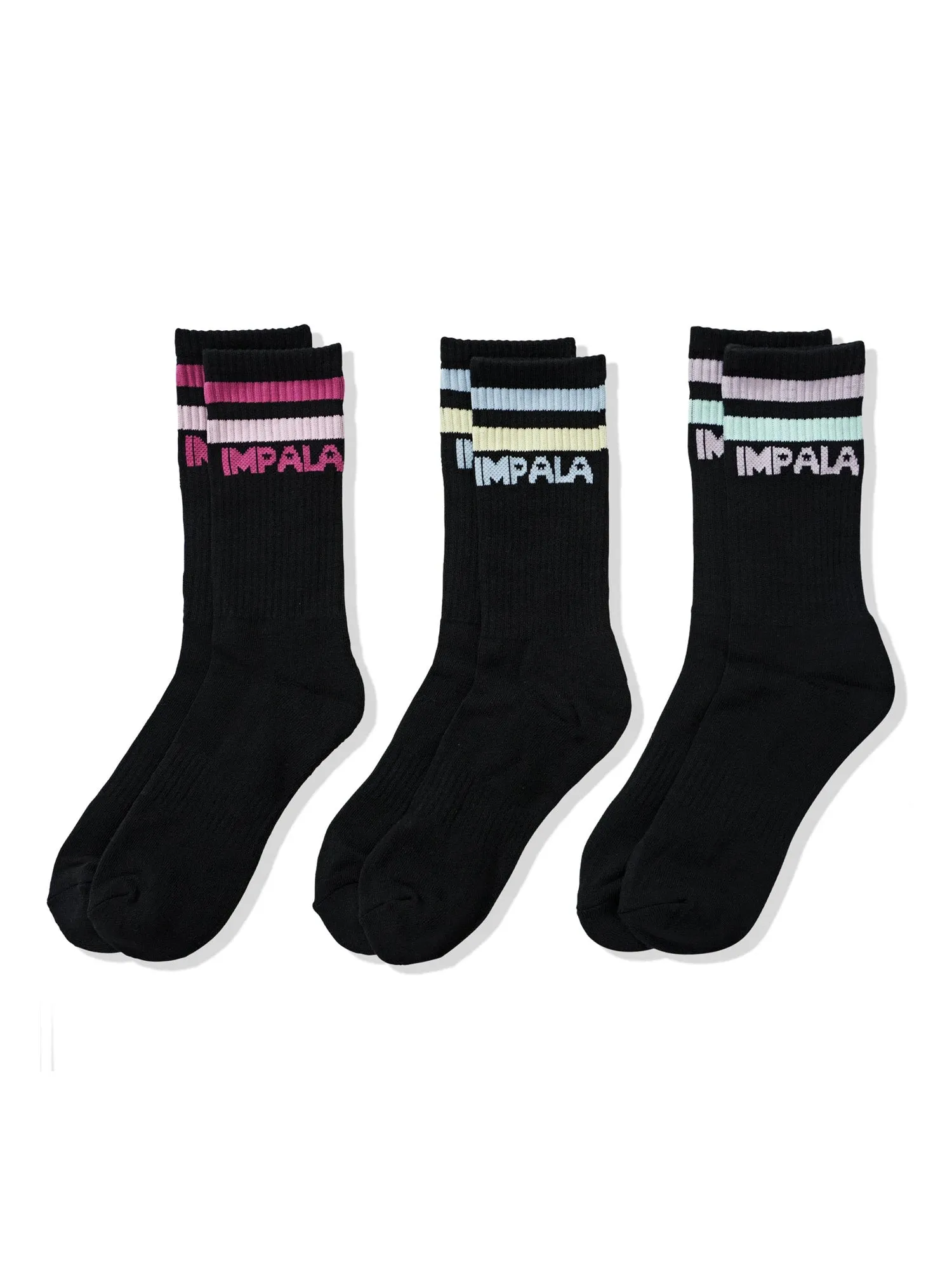 IMPALA STRIPE SKATE 3 PACK SOX SOCKS - CLEARANCE sold by Boathouse