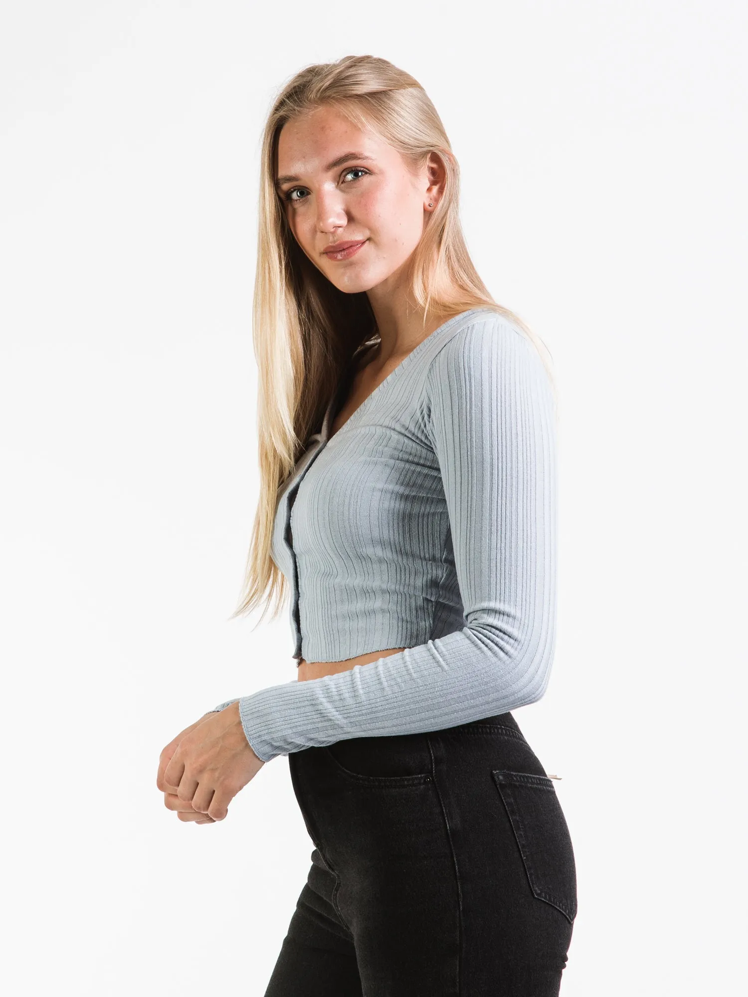HARLOW BIANCA RIB BUTTON UP - CLEARANCE sold by Boathouse product image thumbnail 3