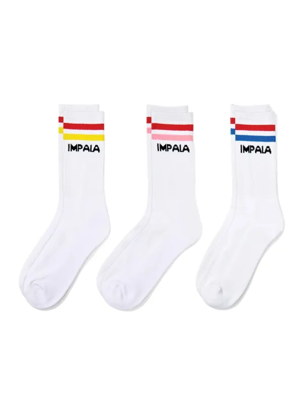 IMPALA STRIPE SKATE SOCKS - 3 PACK sold by Boathouse