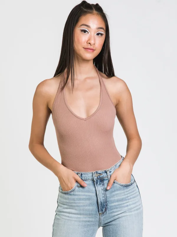 DYNAMIC HALTER V PLUNGE BODYSUIT - CLEARANCE sold by Boathouse