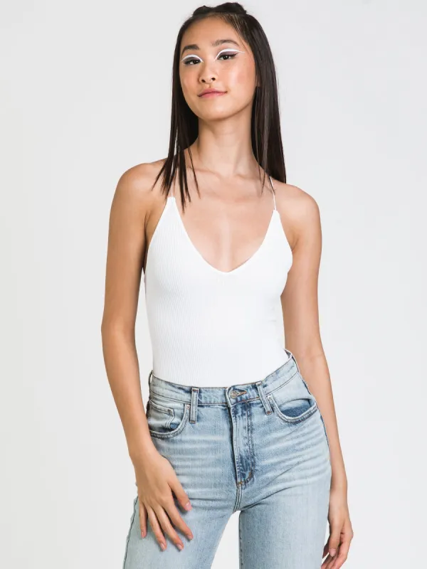 DYNAMIC RIBBED VNECK LACE BODYSUIT  - CLEARANCE sold by Boathouse