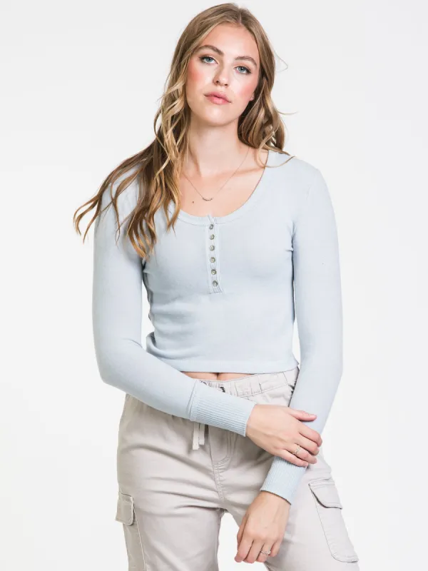 HARLOW PLUSH CROPPED HENLEY - CLEARANCE made by Boathouse
