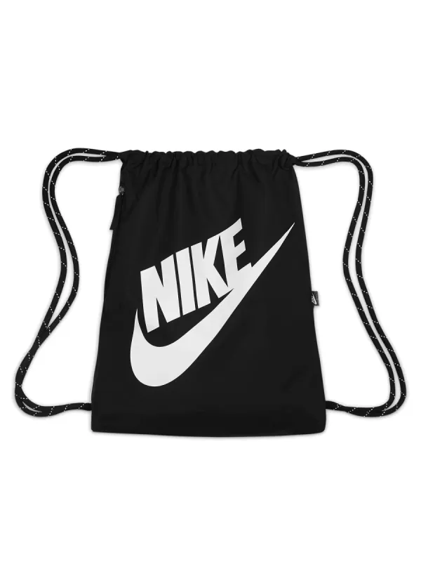 NIKE HERITAGE DRAWSTRING BAG - BLACK sold by Boathouse