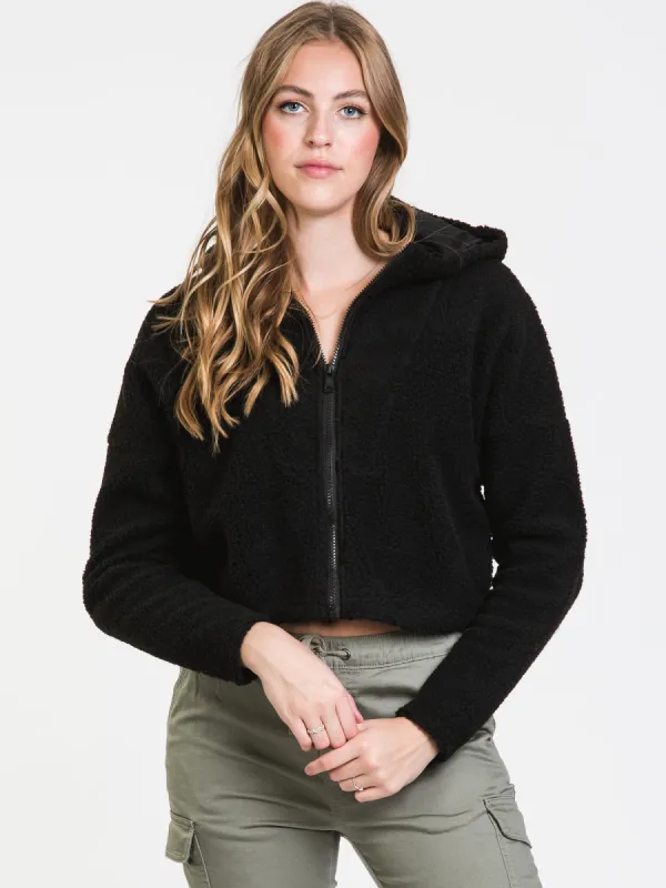 ONLY AMARA LONG SLEEVE TEDDY CROP FULL ZIP HOODIE - CLEARANCE sold by Boathouse
