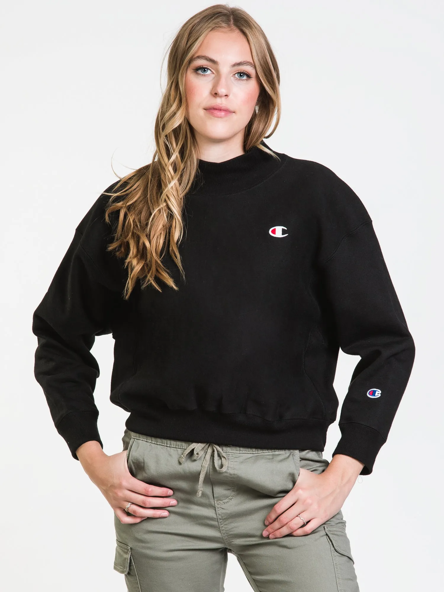 CHAMPION REVERSE WEAVE MOCK "C" CROP - CLEARANCE sold by Boathouse