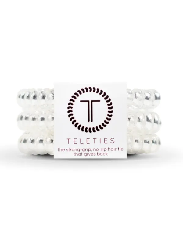 TELETIES HAIR TIE SMALL - CRYSTAL CLEAR sold by Boathouse