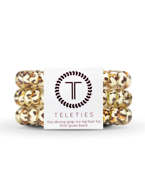 TELETIES HAIR TIE SMALL - LEOPARD sold by Boathouse