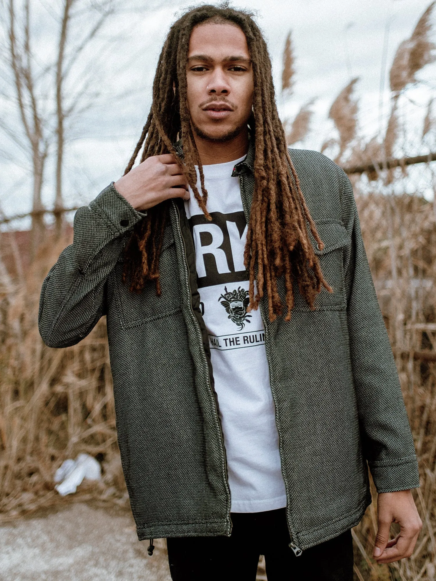 KOLBY BLACK CHARTER ZIP FRONT SHIRT - CLEARANCE sold by Boathouse