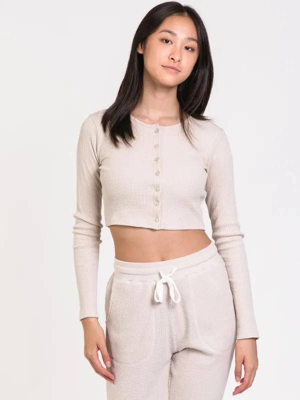 HARLOW ROSA WAFFLE CARDI - CLEARANCE sold by Boathouse