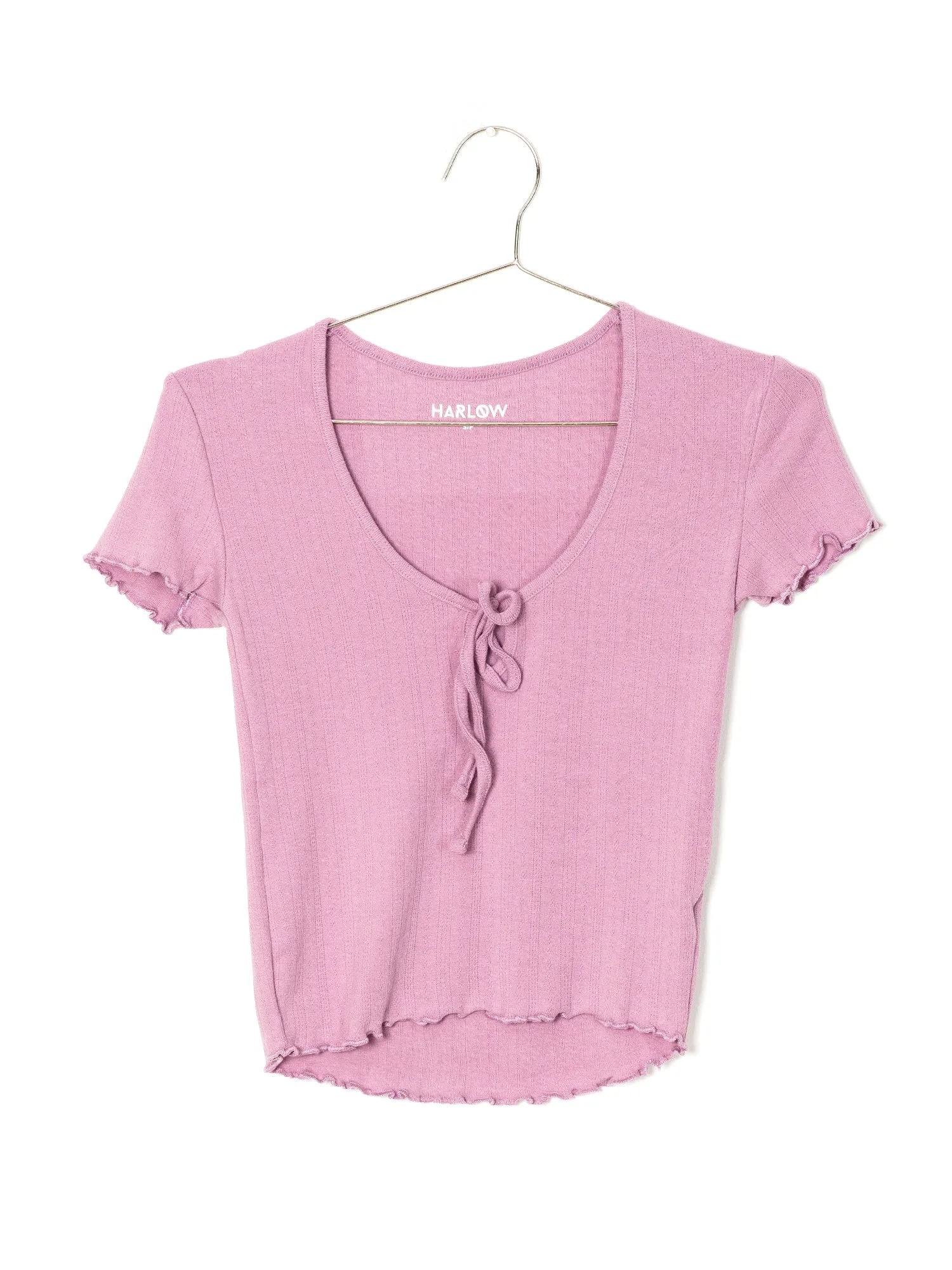 HARLOW POINTELLE SCOOP TEE - CLEARANCE sold by Boathouse product image thumbnail 4