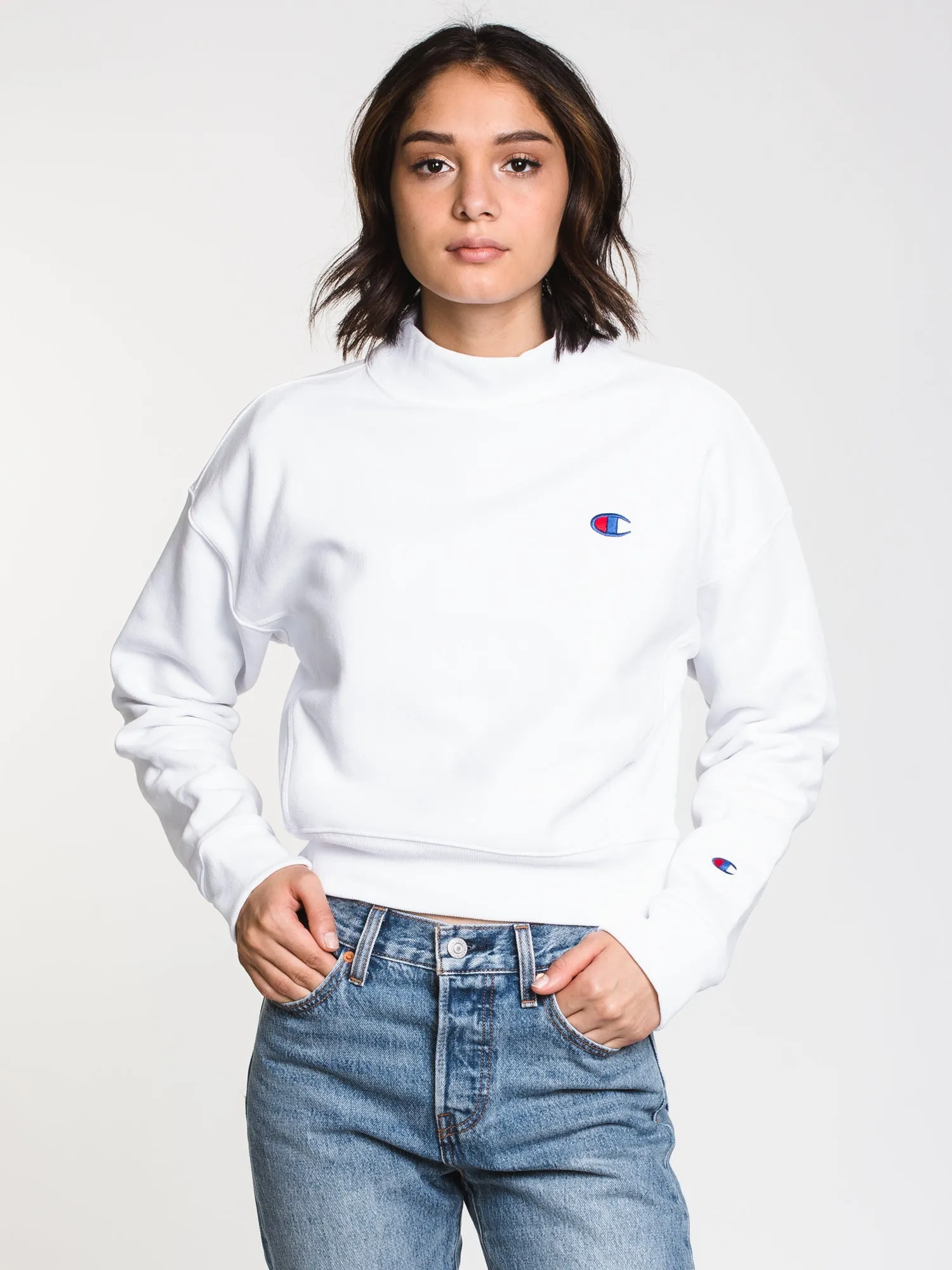 CHAMPION REVERSE WEAVE MOCKNECK - CLEARANCE sold by Boathouse
