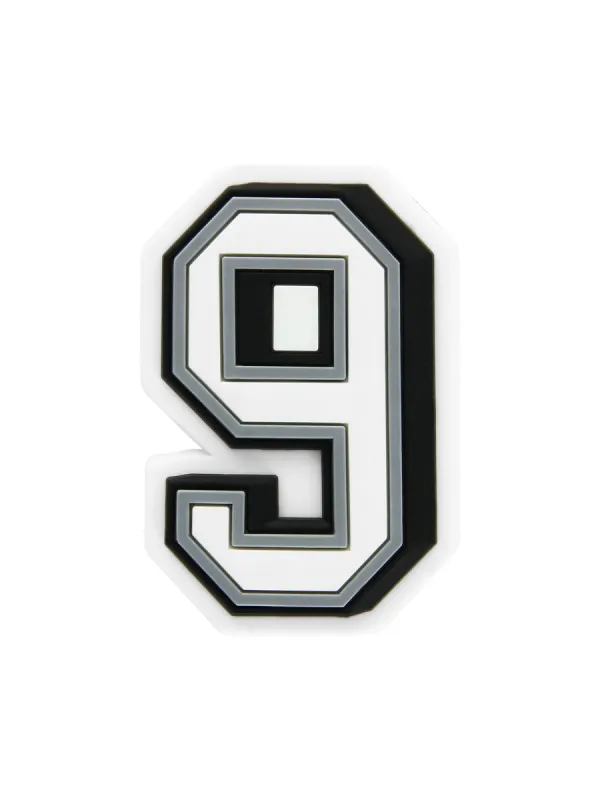 CROCS JIBBITZ BLACK & WHITE NUMBER 9 sold by Boathouse