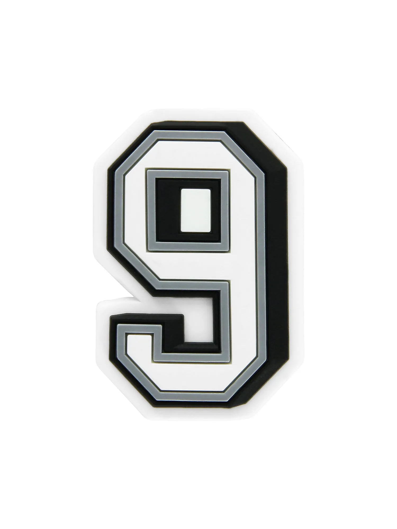 CROCS JIBBITZ BLACK & WHITE NUMBER 9 sold by Boathouse