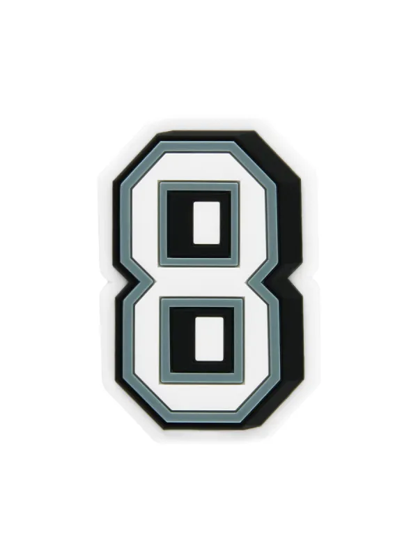 CROCS JIBBITZ BLACK & WHITE NUMBER 8 sold by Boathouse