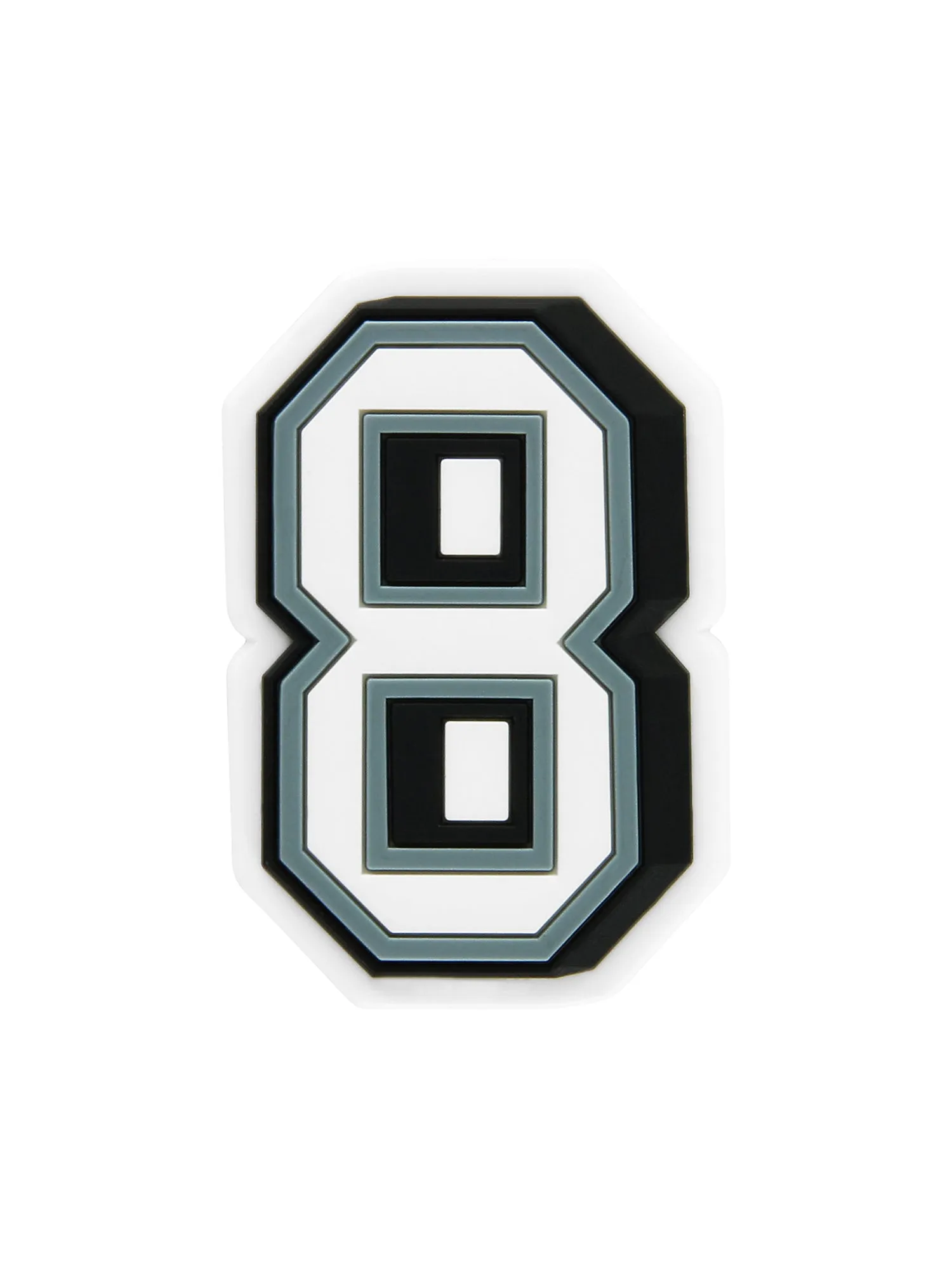 CROCS JIBBITZ BLACK & WHITE NUMBER 8 sold by Boathouse