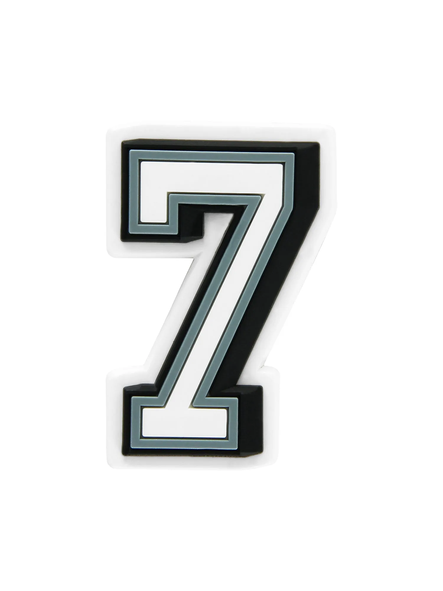 CROCS JIBBITZ BLACK & WHITE NUMBER 7 sold by Boathouse