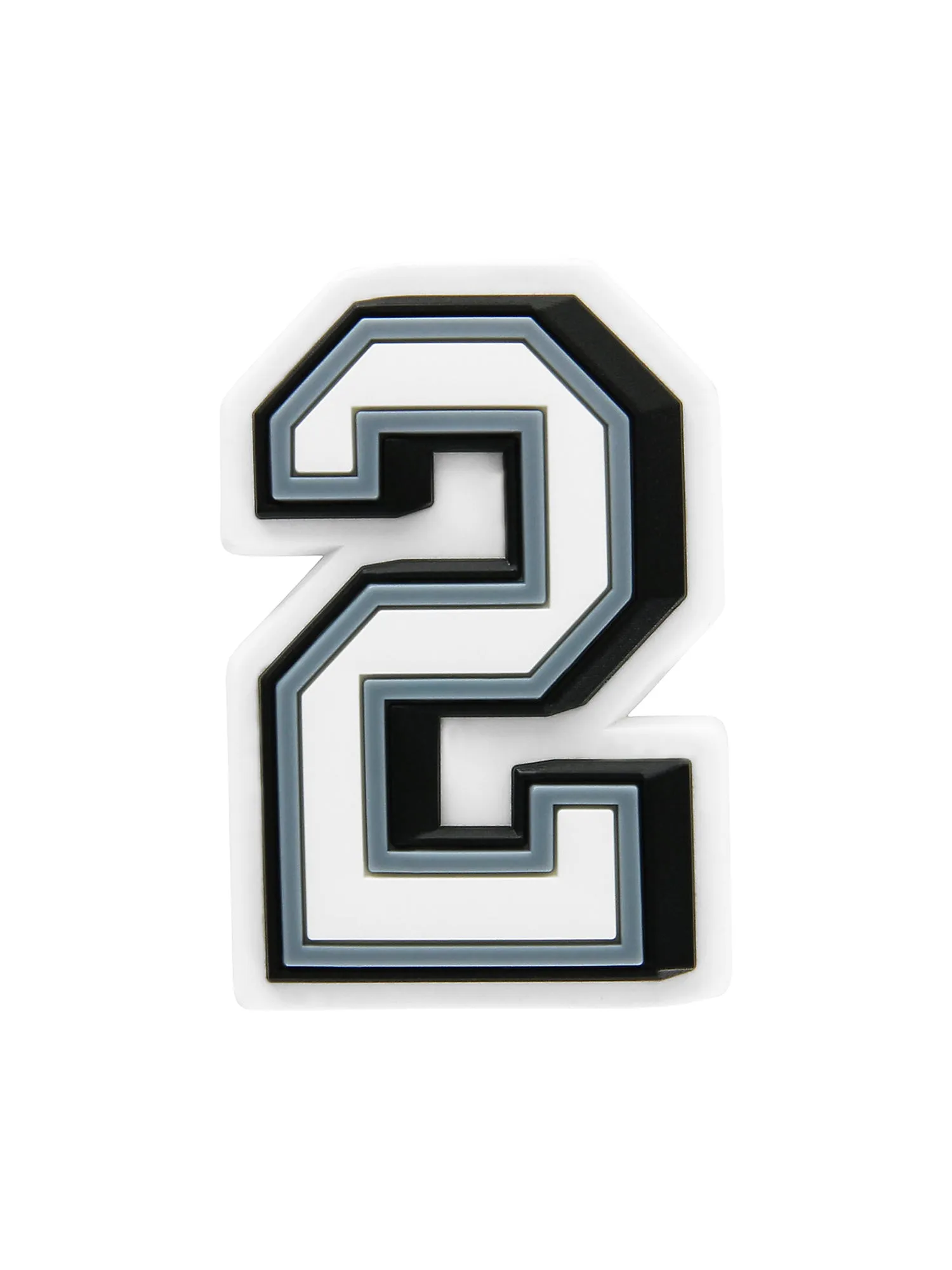 CROCS JIBBITZ BLACK & WHITE NUMBER 2 sold by Boathouse