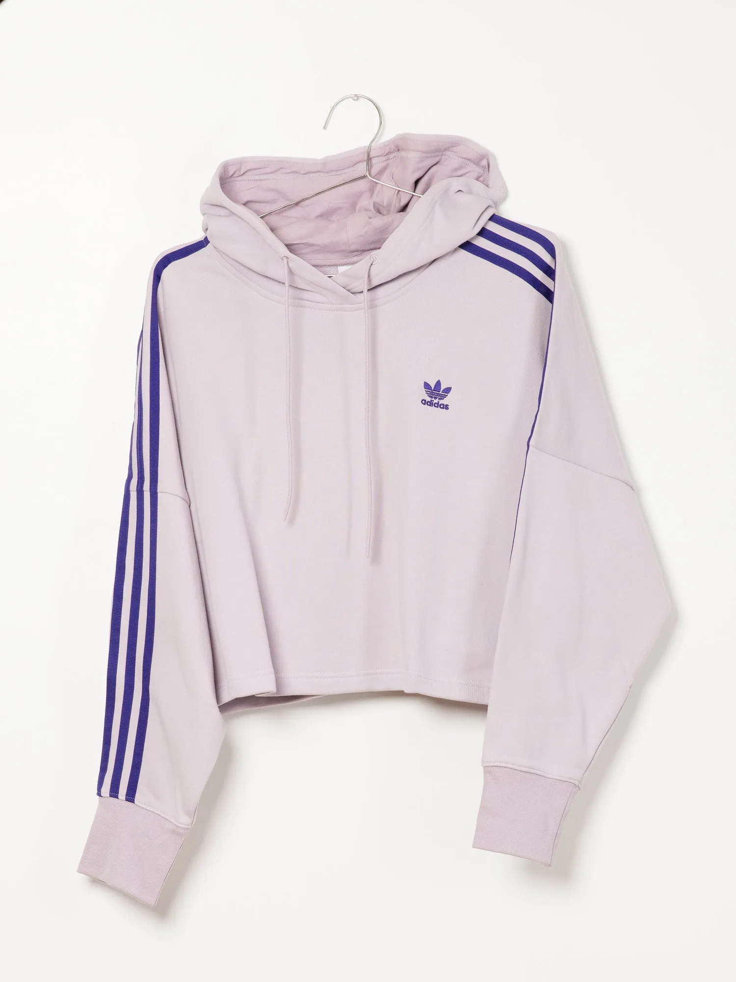 ADIDAS 3 STRIPE CUT OFF CROP PULLOVER HOODIE - CLEARANCE sold by Boathouse product image thumbnail 4