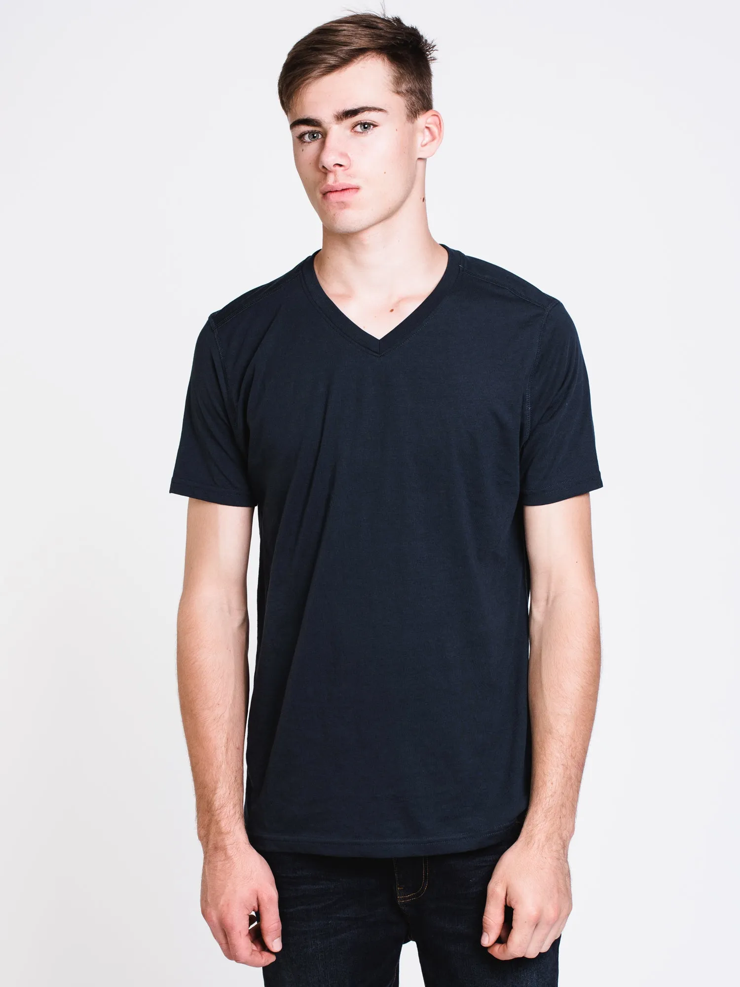 VICTOR V-NECK TEE - NAVY sold by Boathouse