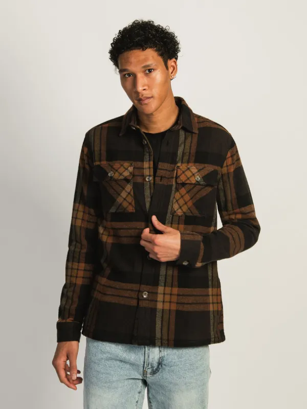KOLBY OVERSIZED BUTTON UP - BROWN sold by Boathouse