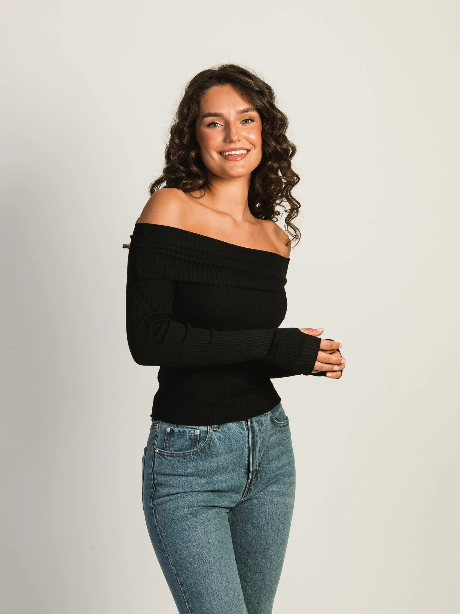 PRINCESS POLLY MORLEY OFF THE SHOULDER SWEATER sold by Boathouse product image thumbnail 4