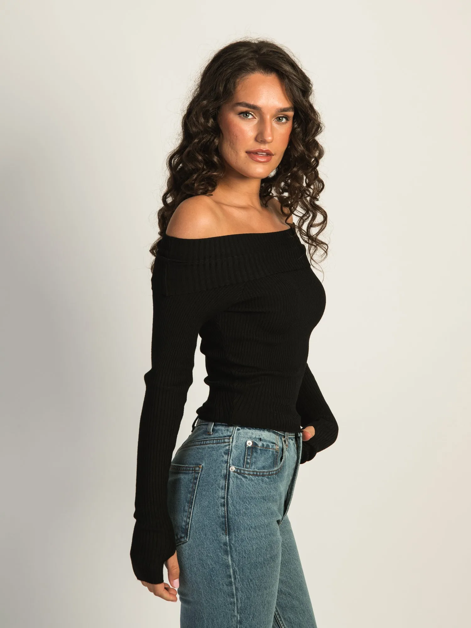 PRINCESS POLLY MORLEY OFF THE SHOULDER SWEATER sold by Boathouse product image thumbnail 5