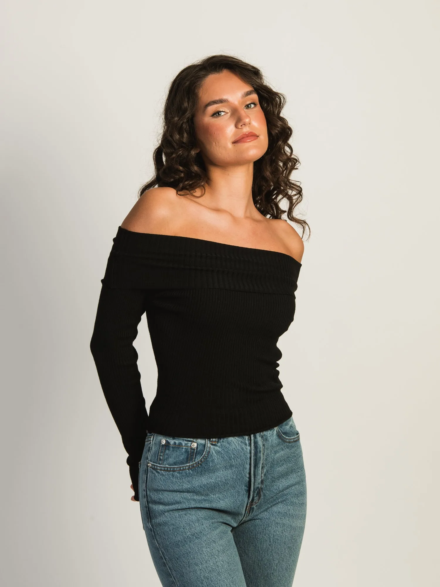 PRINCESS POLLY MORLEY OFF THE SHOULDER SWEATER sold by Boathouse product image thumbnail 3