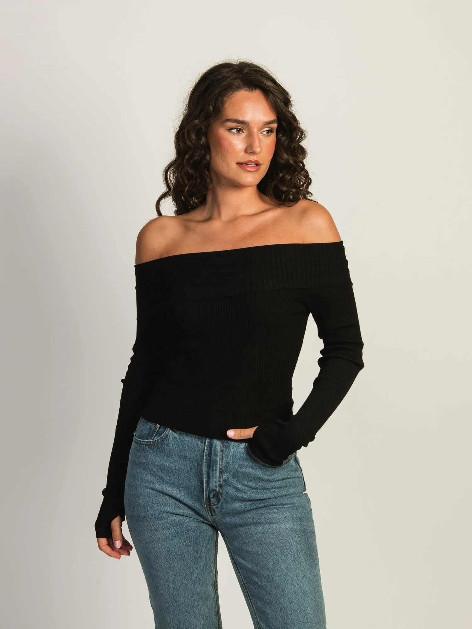 PRINCESS POLLY MORLEY OFF THE SHOULDER SWEATER sold by Boathouse product image thumbnail 2