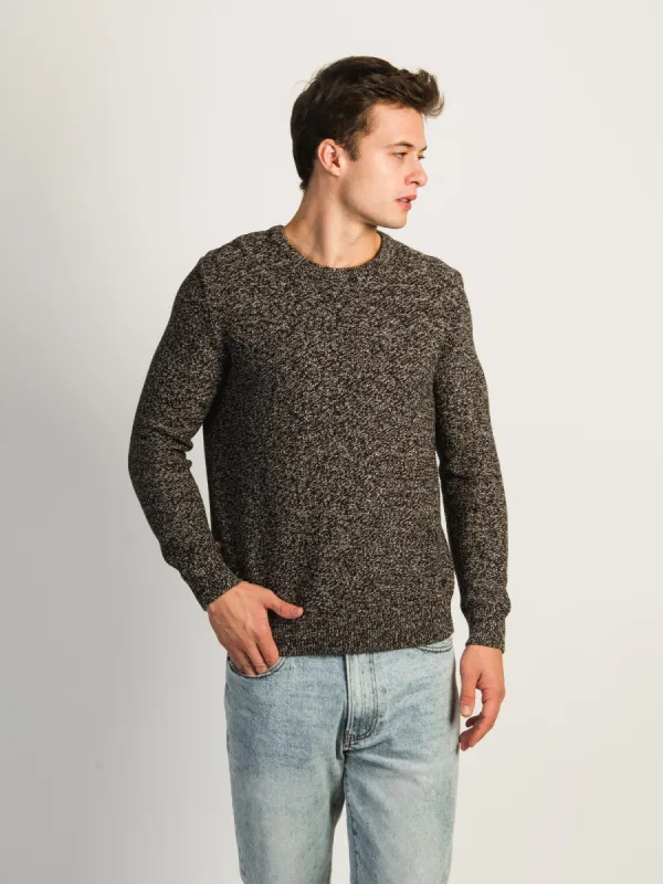 KOLBY TEXTURED CREWNECK SWEATER - BROWN sold by Boathouse