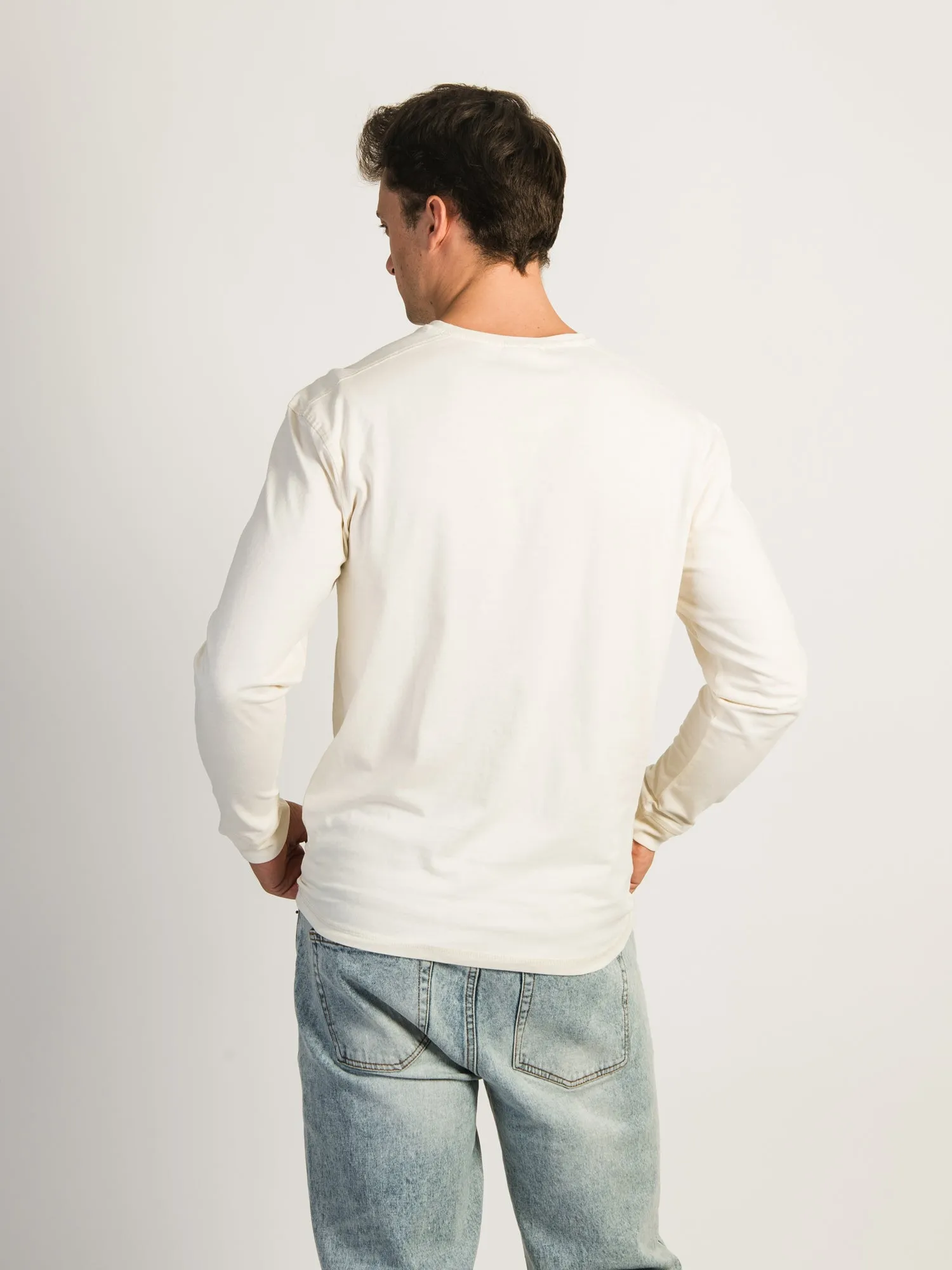 KOLBY SUEDED HENLEY - OFF-WHITE sold by Boathouse product image thumbnail 2