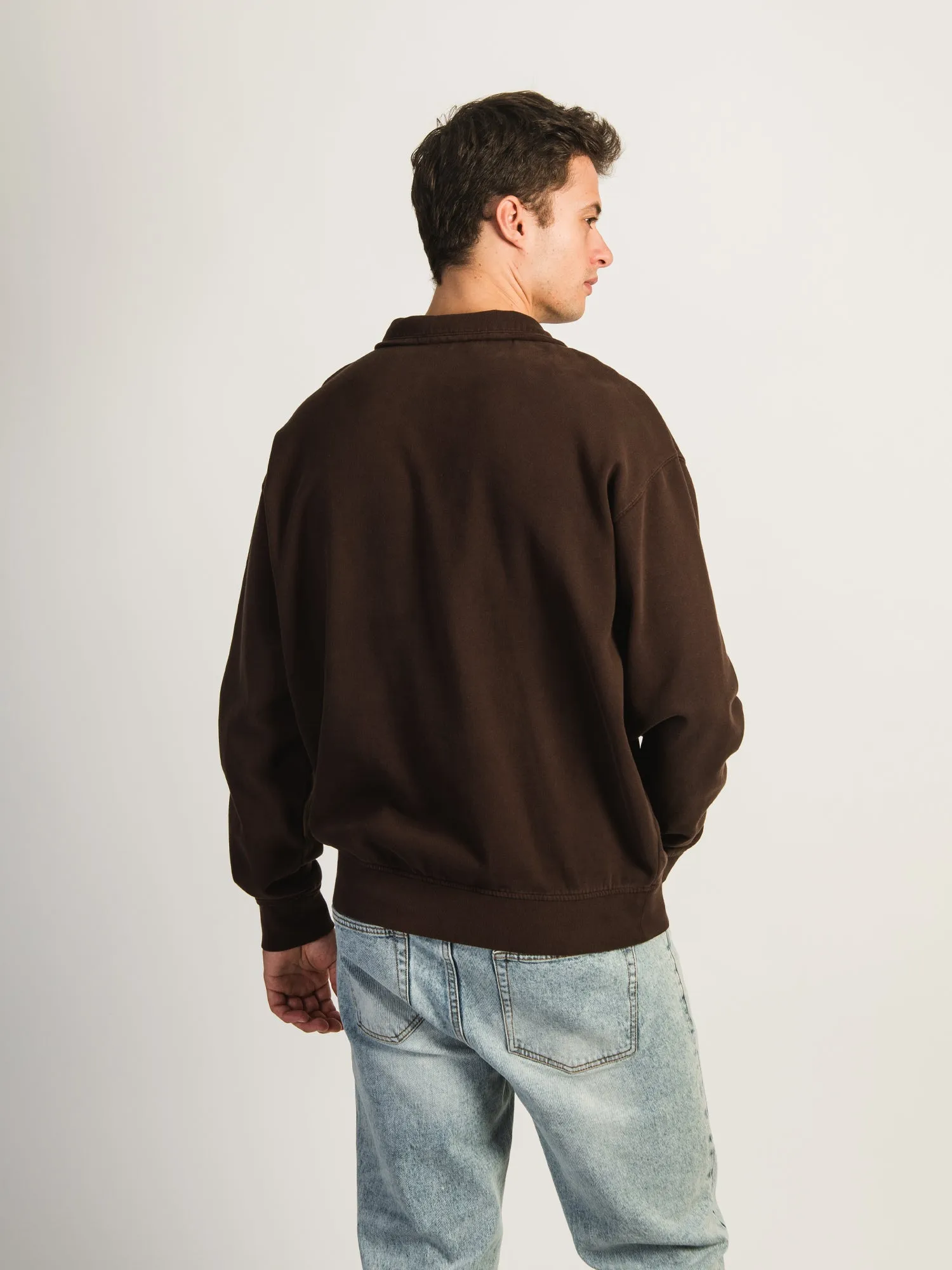 KOLBY PARKER VINTAGE WASH QUARTER ZIP - BROWN sold by Boathouse product image thumbnail 2
