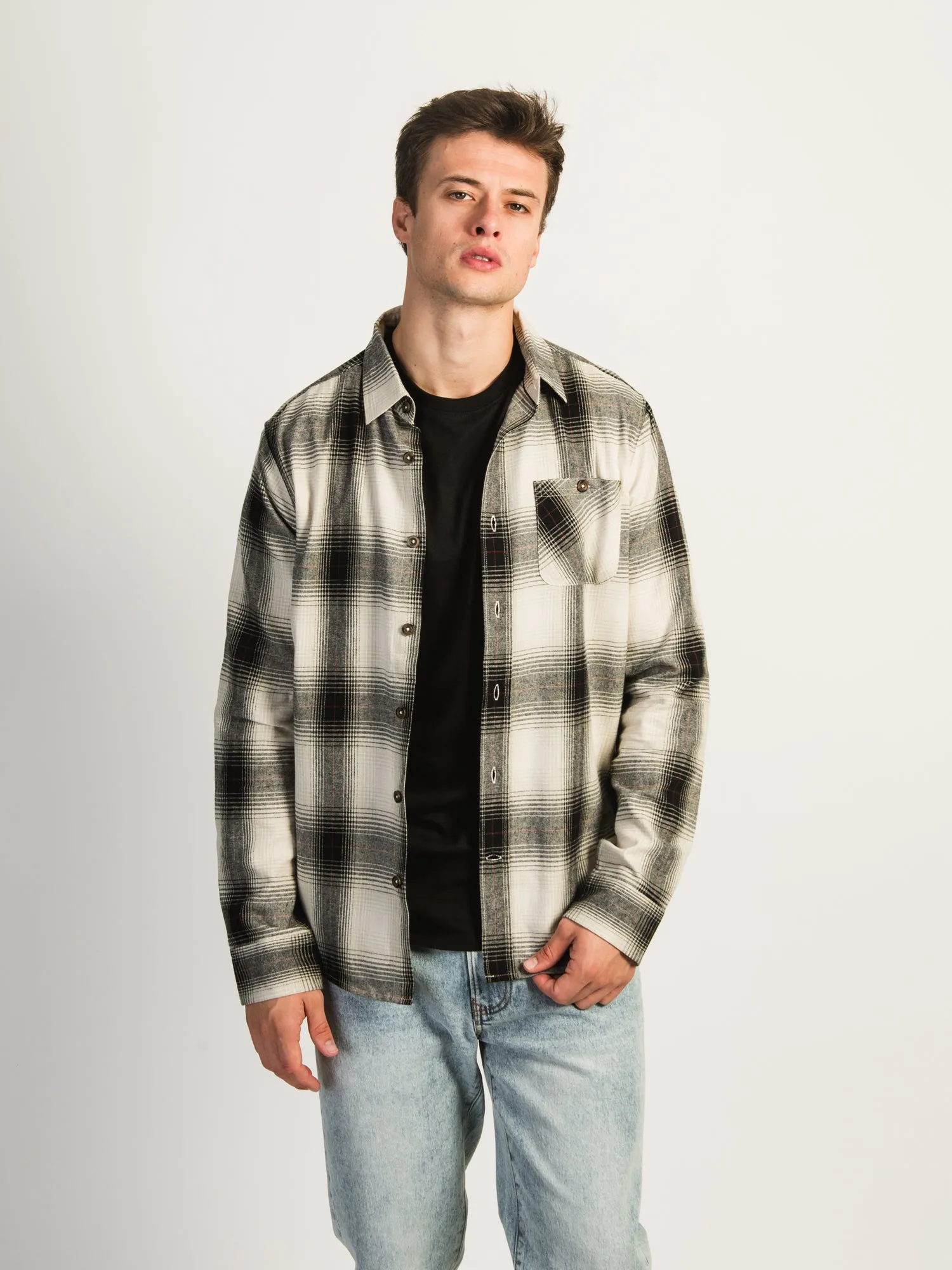 KOLBY CLASSIC PLAID BUTTON UP - STONE sold by Boathouse