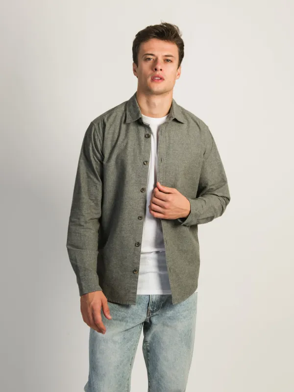 KOLBY EVERYDAY FLANNEL BUTTON UP - GREY sold by Boathouse