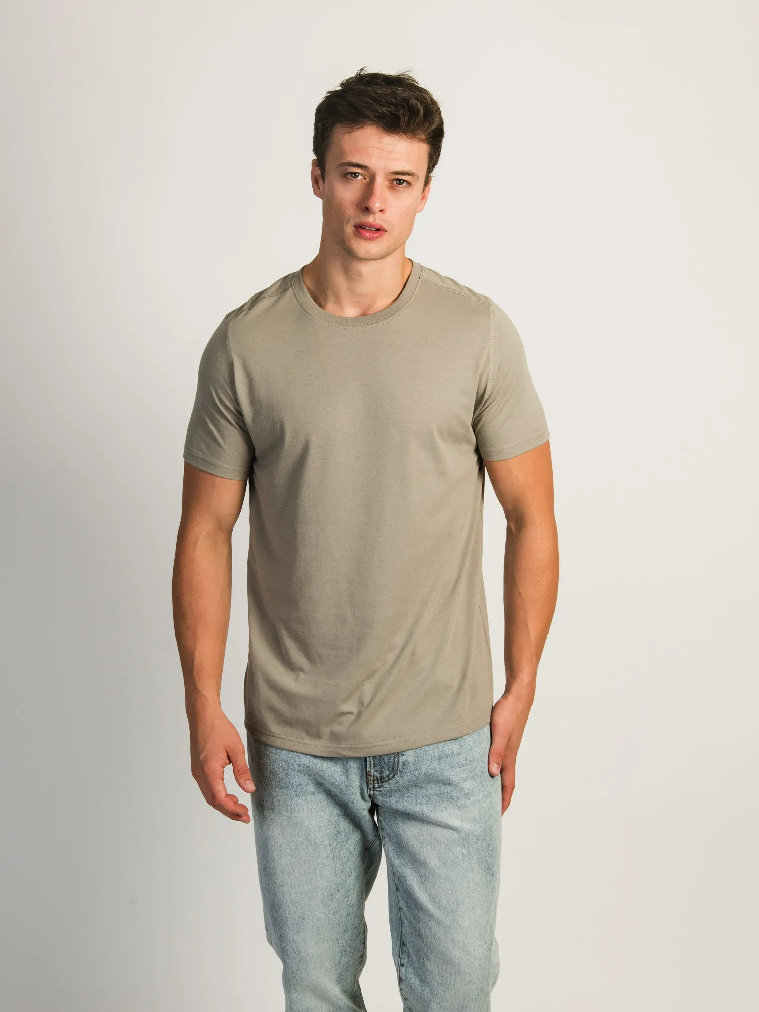 VICTOR CREWNECK TEE- KHAKI sold by Boathouse