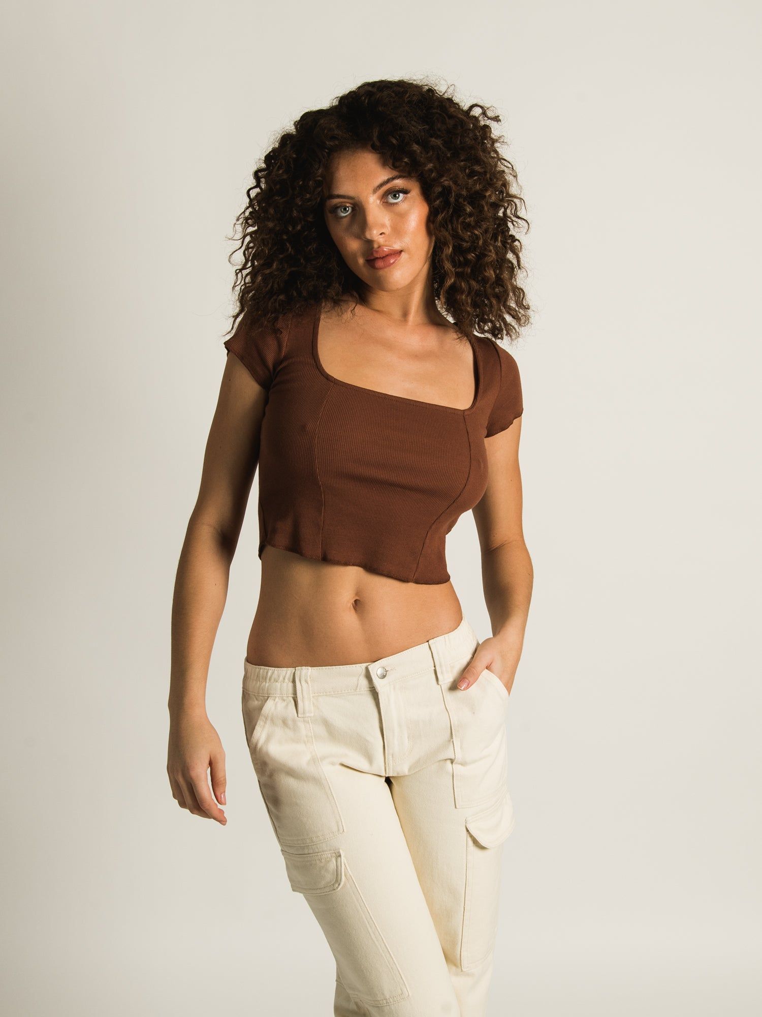 HARLOW SQUARE NECK T-SHIRT - CLEARANCE sold by Boathouse product image thumbnail 2