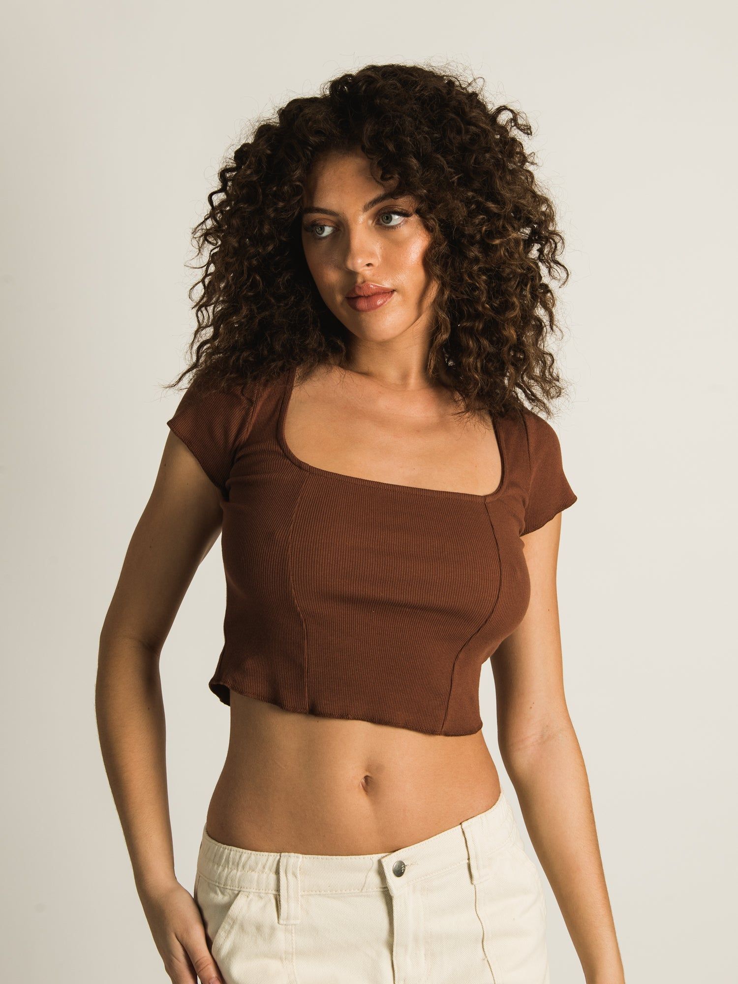 HARLOW SQUARE NECK T-SHIRT - CLEARANCE sold by Boathouse product image thumbnail 4