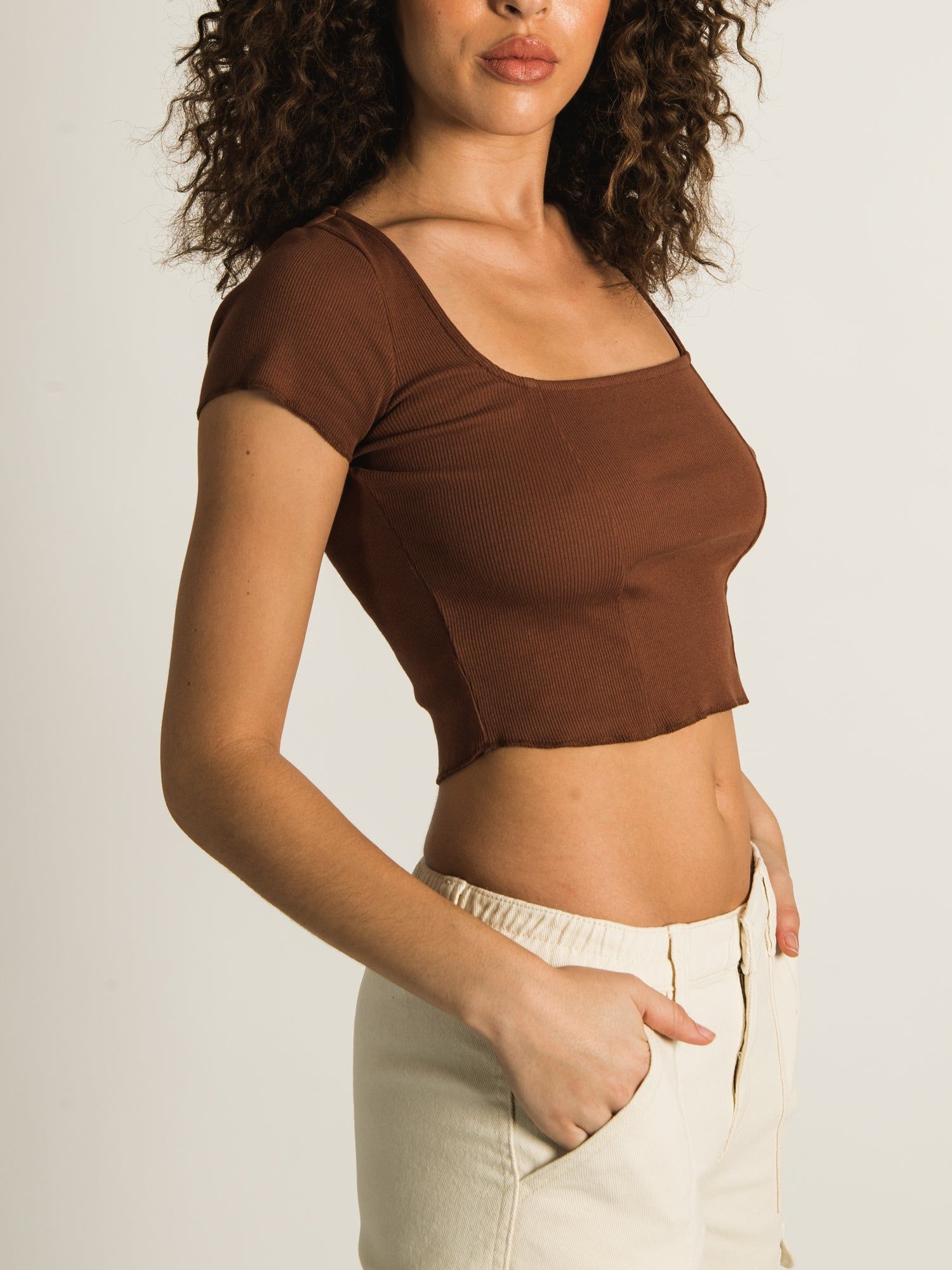 HARLOW SQUARE NECK T-SHIRT - CLEARANCE sold by Boathouse product image thumbnail 5