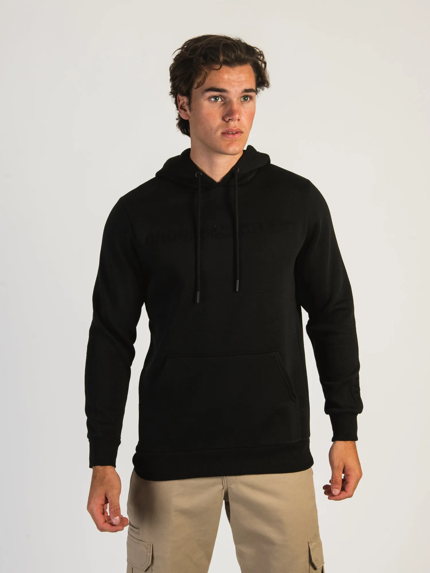 CROOKS & CASTLES EMBOSSED LOGO PULLOVER HOODIE - CLEARANCE sold by Boathouse
