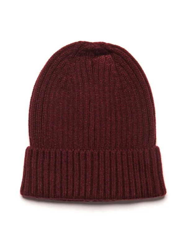 HARLOW MIA FOLDOVER BEANIE - BURGUNDY - CLEARANCE made by Harlow