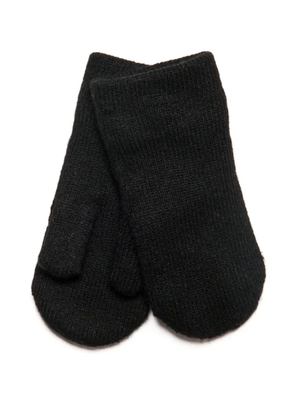 HARLOW CLASSIC KNIT MITTENS - BLACK sold by Boathouse