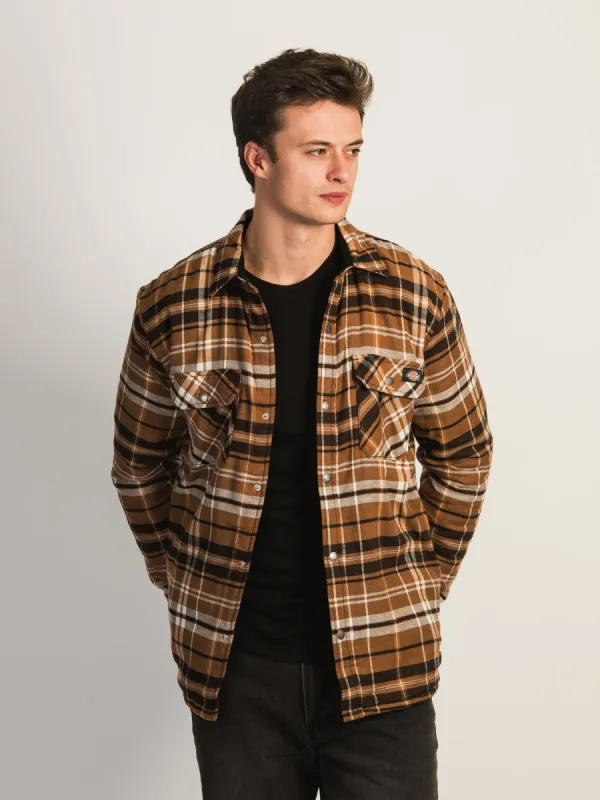 DICKIES SHERPA LINED FLANNEL SHIRT JACKET sold by Boathouse