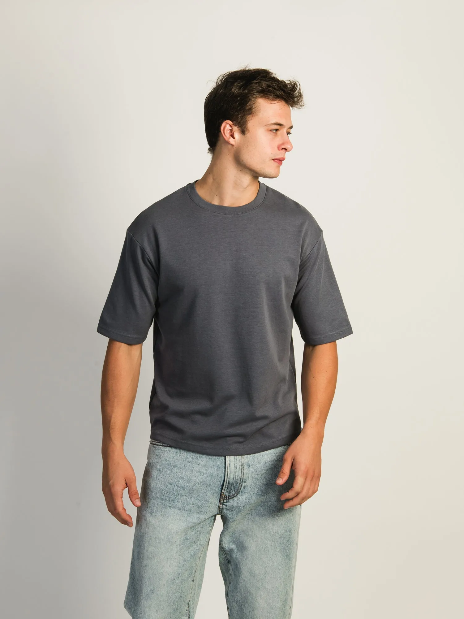 BOXY FIT TEE- DUSTY BLUE sold by Boathouse