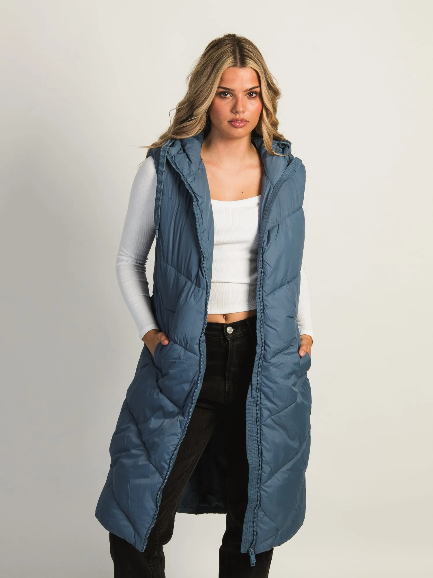 B.YOUNG BOMINA LONG VEST WITH HOODIE sold by Boathouse